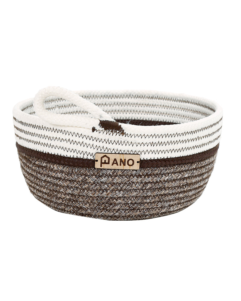 Naples Polypropylene Brown Multi-Storage Basket Pack of 2 Basket - Pano Pano