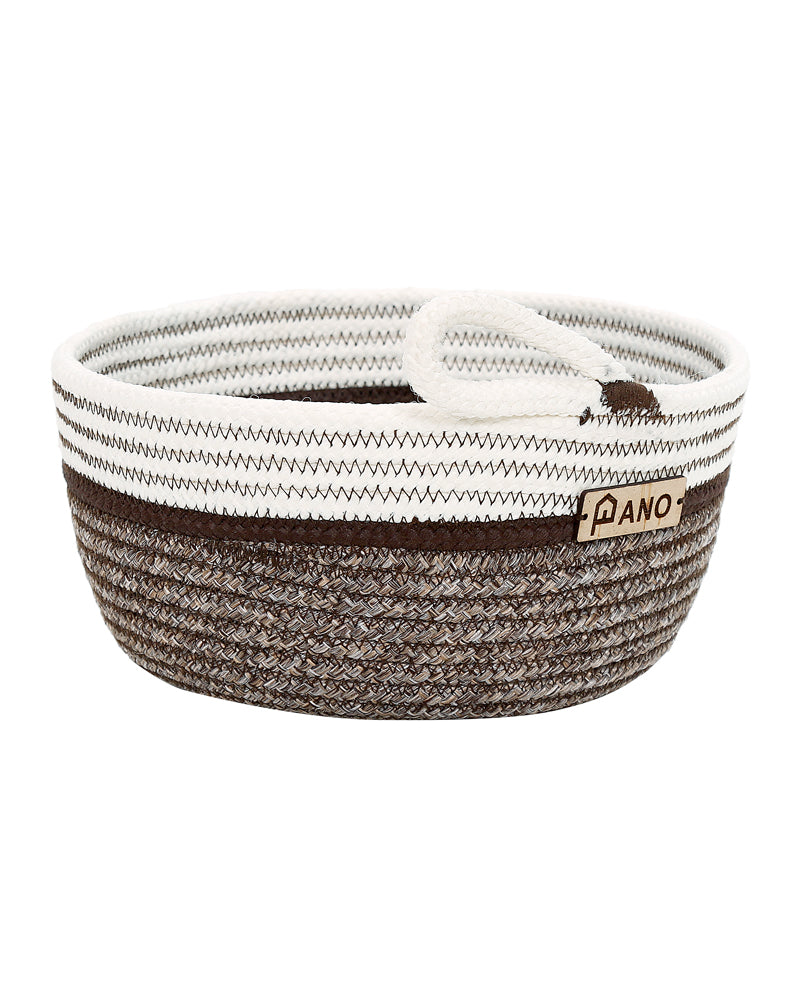 Naples Polypropylene Brown Multi-Storage Basket Pack of 2 Basket - Pano Pano