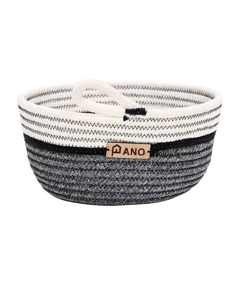 Naples Polypropylene Grey Multi-Storage Basket Pack of 2 Basket - Pano Pano