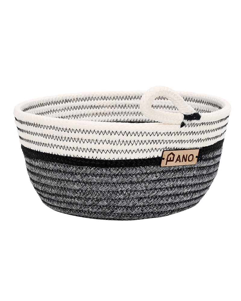 Naples Polypropylene Grey Multi-Storage Basket Pack of 2 Basket - Pano Pano