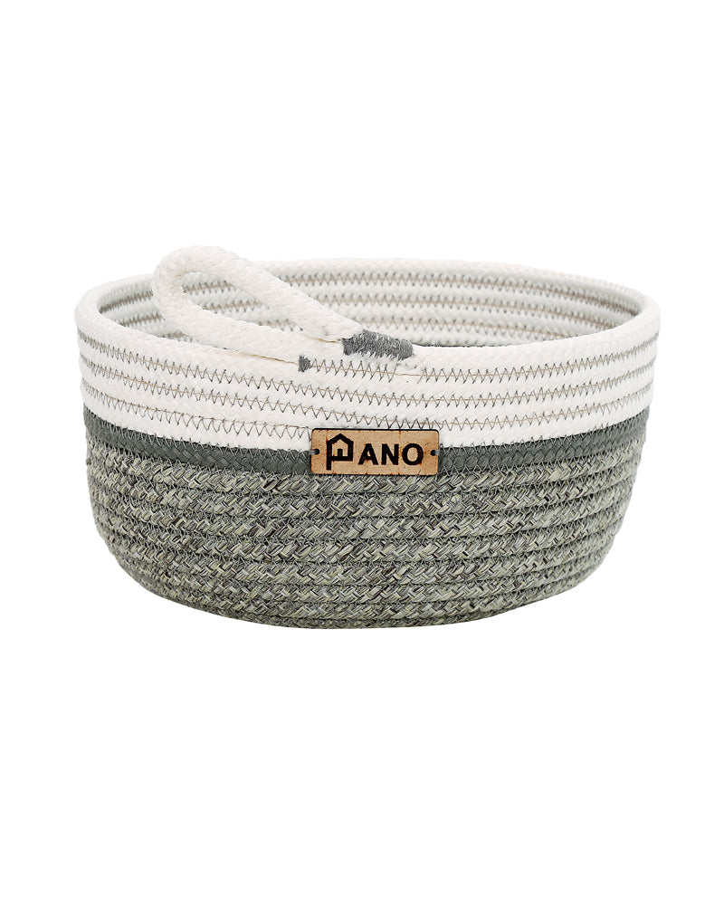 Naples Polypropylene Lite Grey Multi-Storage Basket Pack of 2 Basket - Pano Pano
