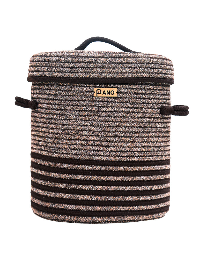 Stripe Laundry Basket Multi Purpose with Lid - Pano Pano