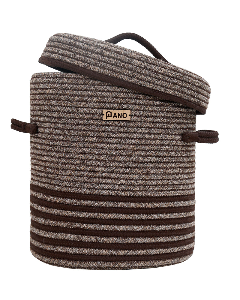 Stripe Laundry Basket Multi Purpose with Lid - Pano Pano