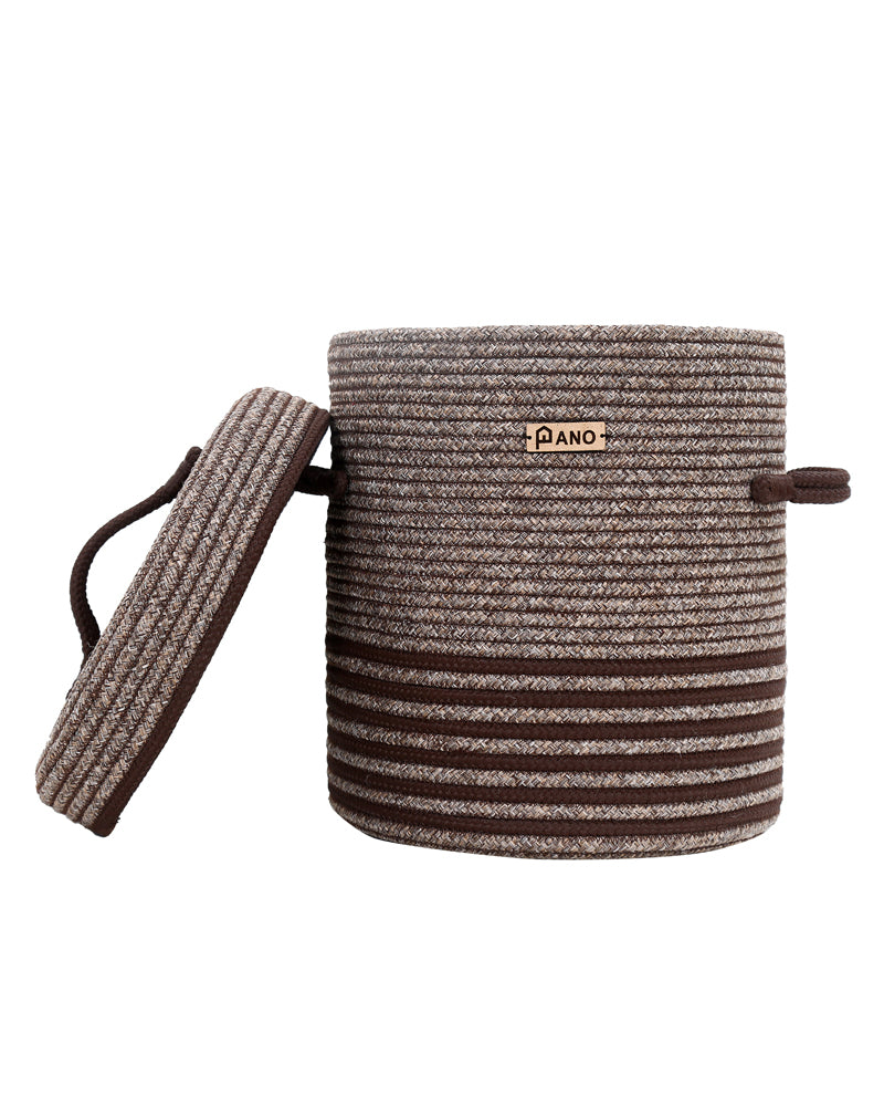 Stripe Laundry Basket Multi Purpose with Lid - Pano Pano
