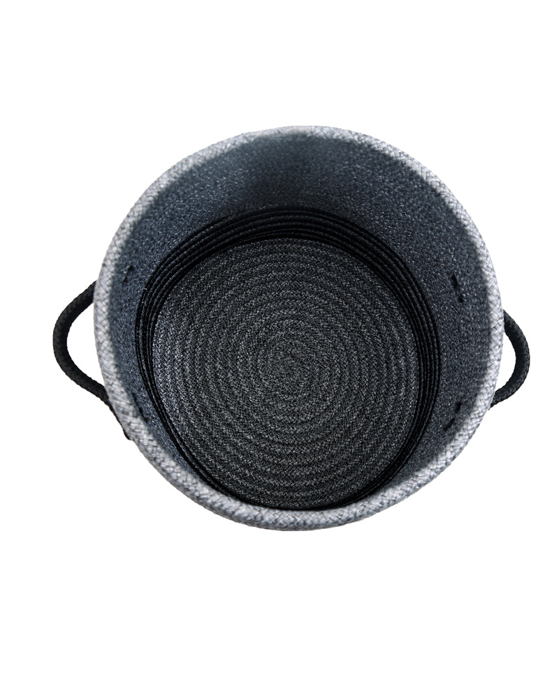 Stripe Laundry Basket Multi Purpose with Lid Charcoal - Pano Pano
