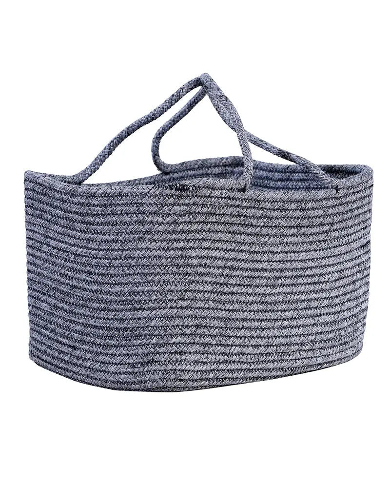 Tunisia Polypropylene Ash Grey Storage Basket