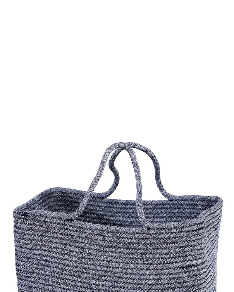 Tunisia Polypropylene Ash Grey Storage Basket