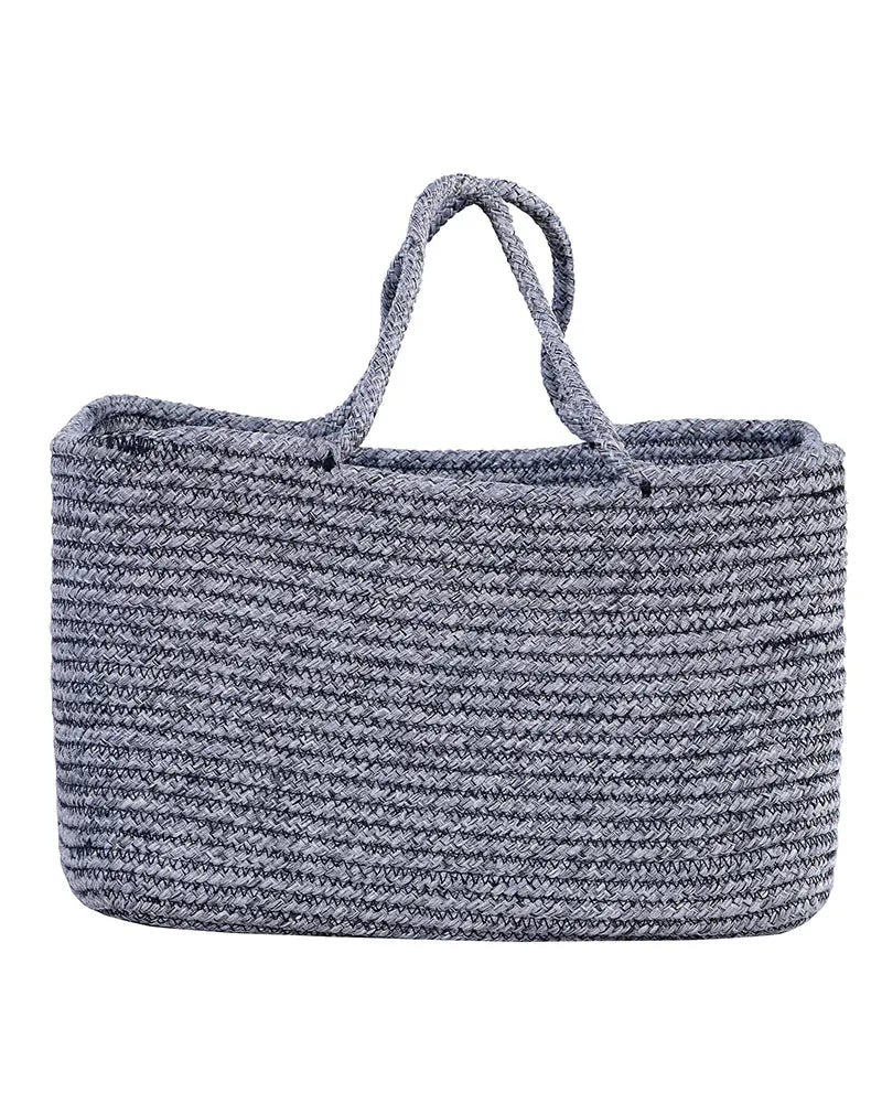 Tunisia Polypropylene Ash Grey Storage Basket