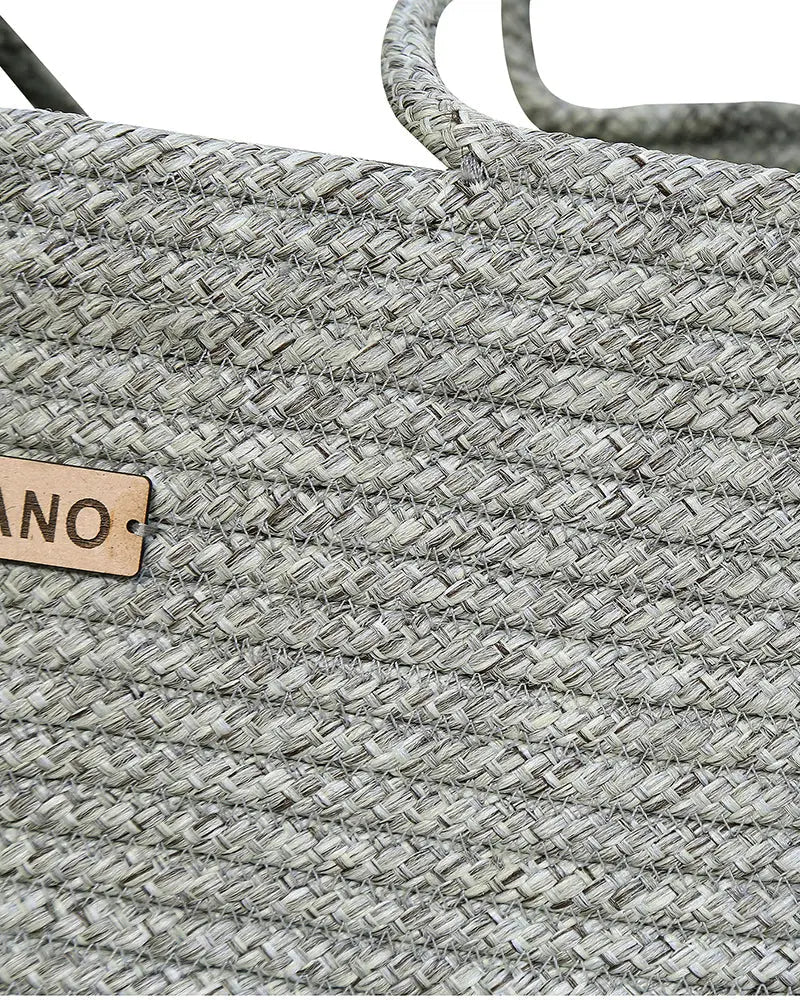 Tunisia Polypropylene Light Grey Storage Basket