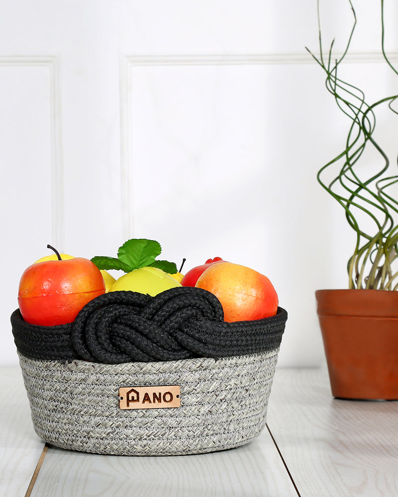 Valencia Polypropylene Lite Grey Multi-Storage Basket- Pano Pano