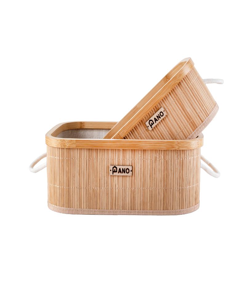 Bamboo Kitchen Utility Bern Basket Natural | Storage Organiser - Pano