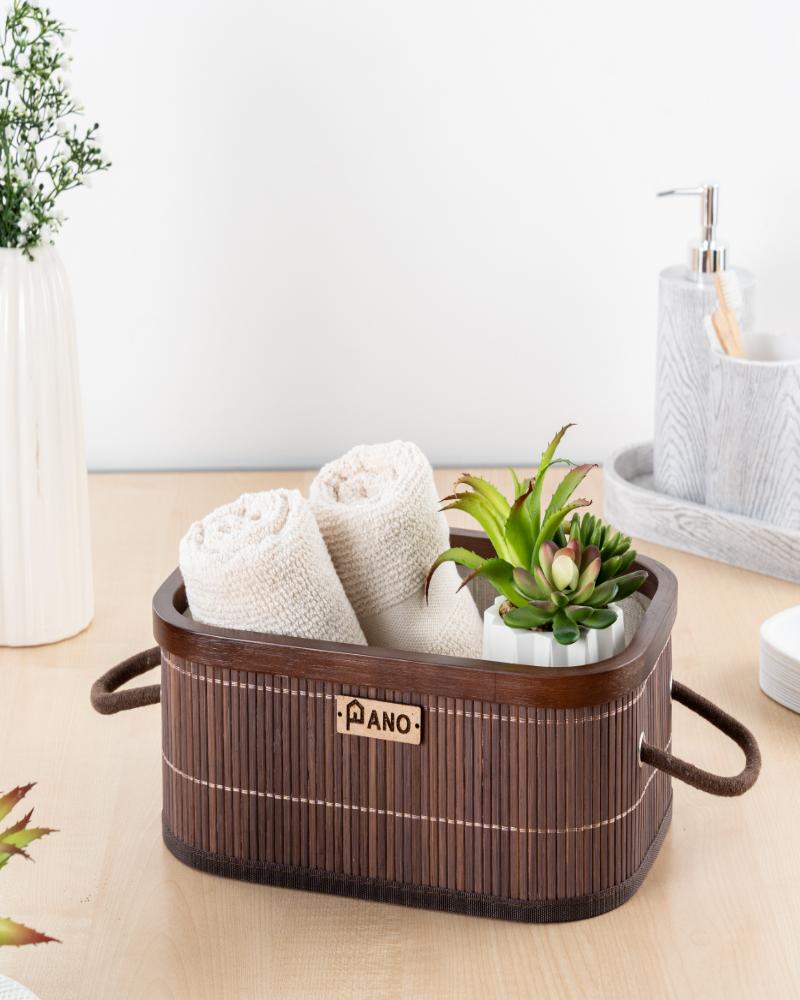Bamboo Kitchen Utility Bern Basket Woody Brown | Storage Organiser - Pano