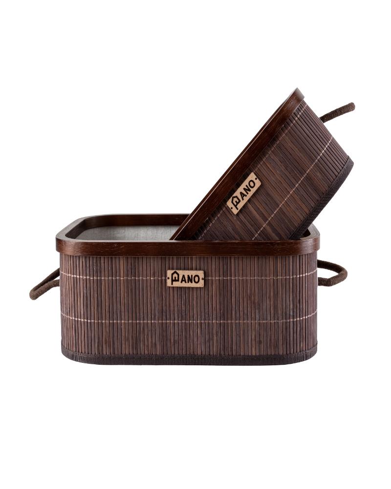 Bamboo Kitchen Utility Bern Basket Woody Brown | Storage Organiser - Pano