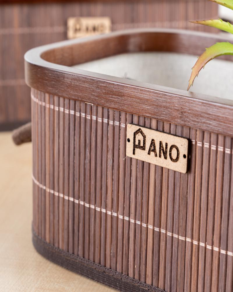 Bamboo Kitchen Utility Bern Basket Woody Brown | Storage Organiser - Pano