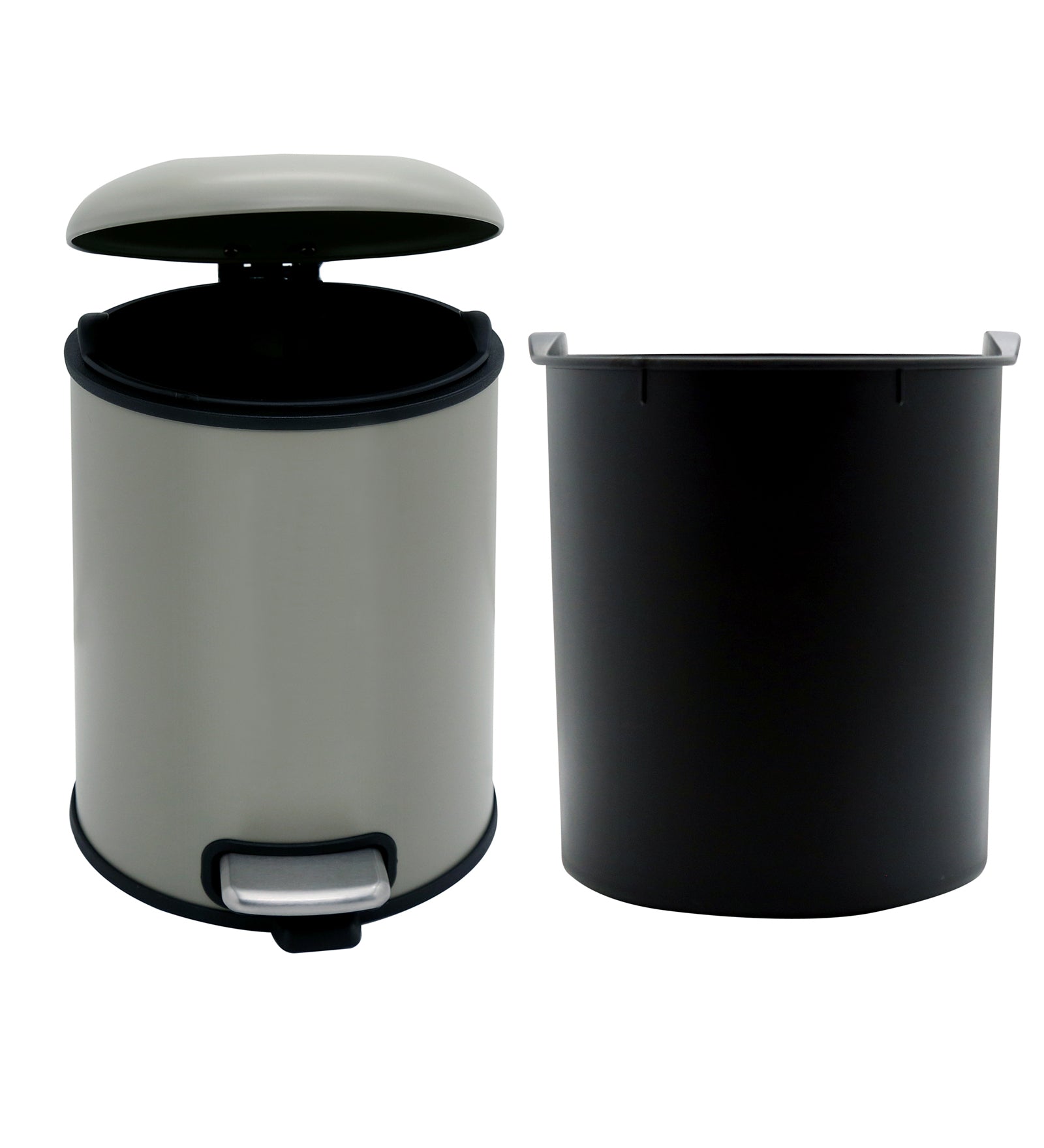 Stainless Steel Soft Close Step Bin 12 Litre Beige Pano