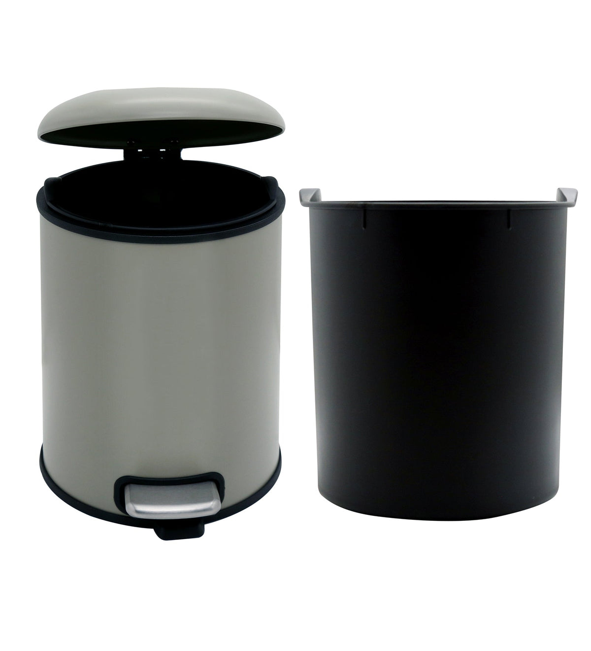 Stainless Steel Soft Close Step Bin 12 Litre Beige Pano
