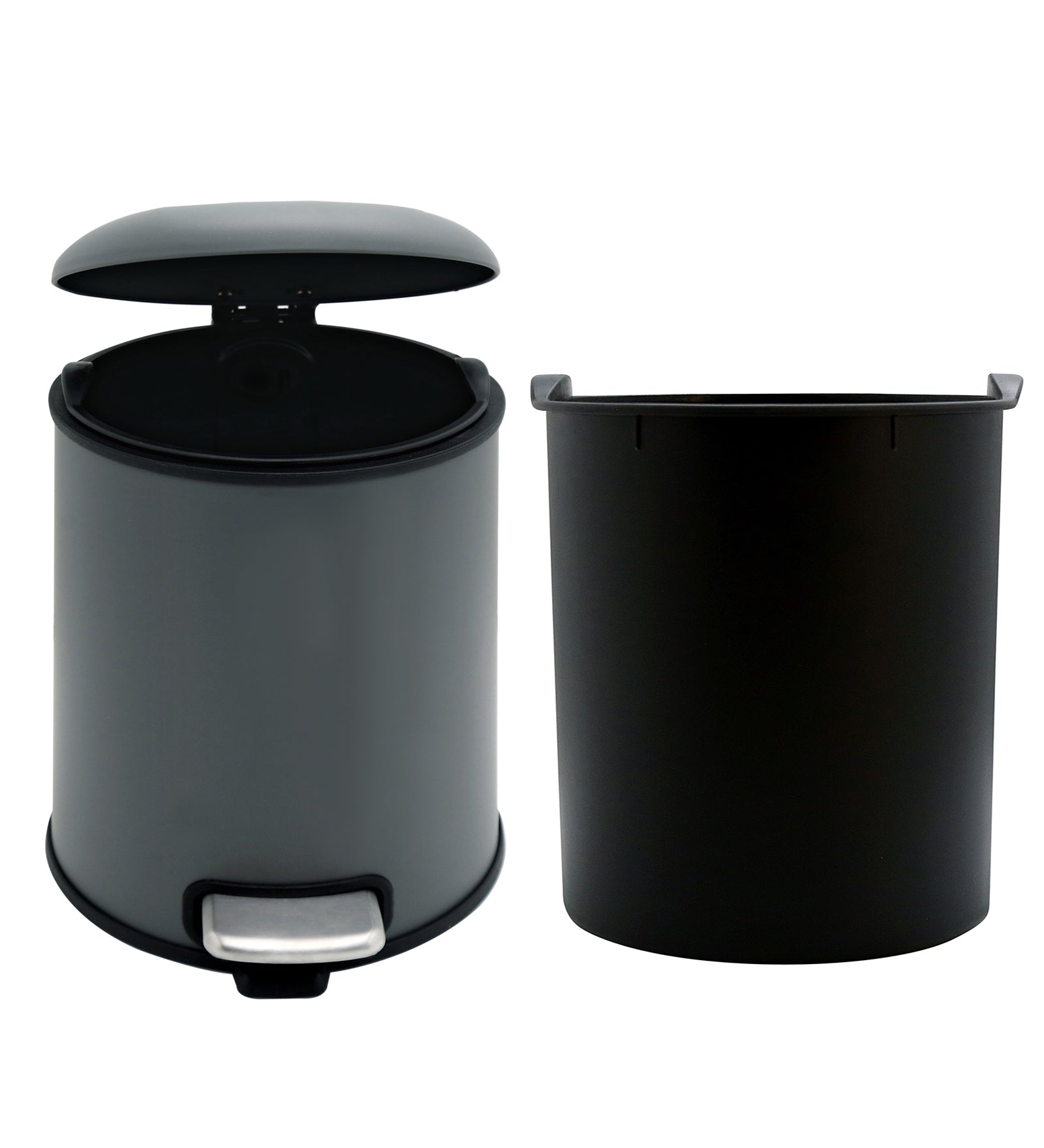 Stainless Steel Soft Close Step Bin 12 Litre Grey Pano