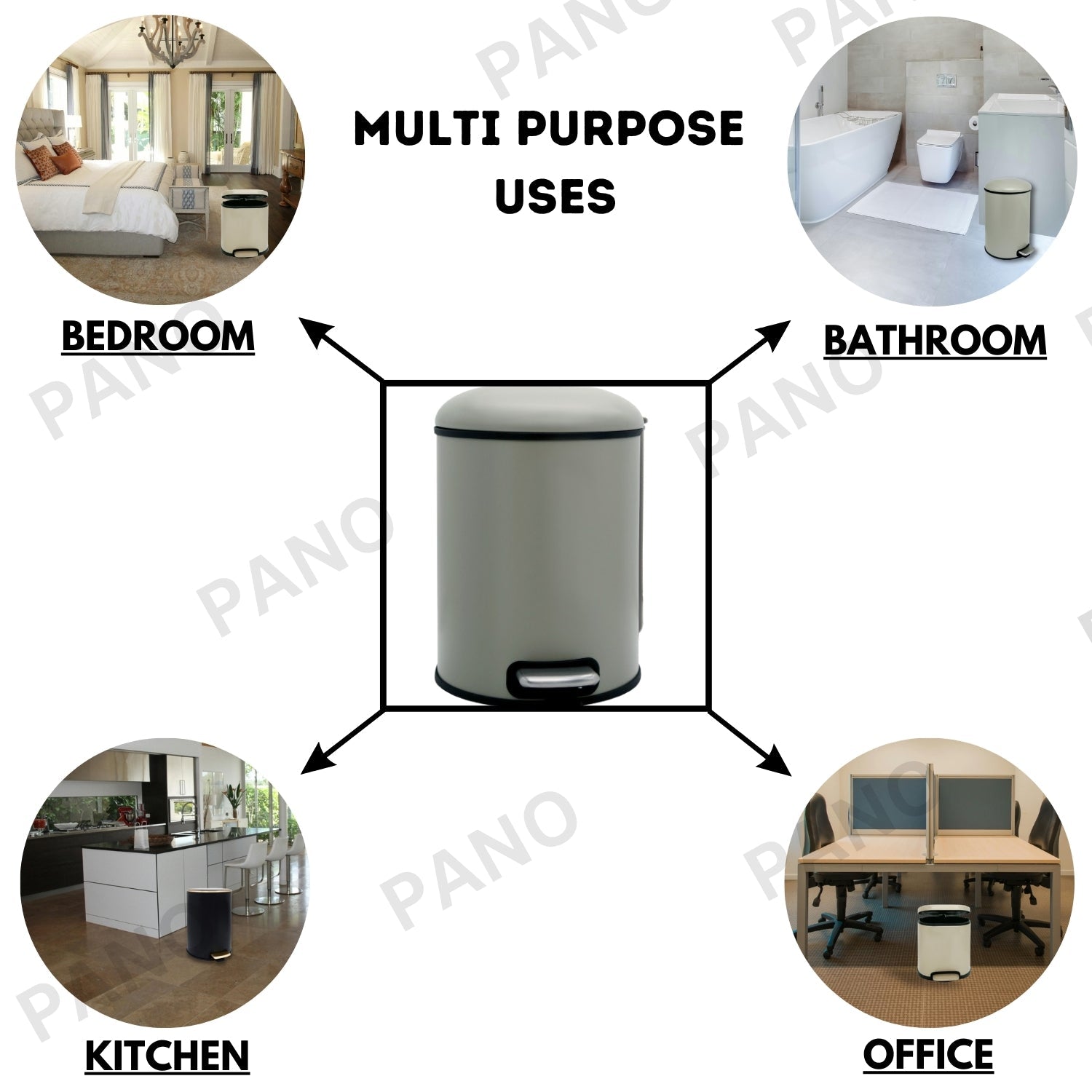 Stainless Steel Soft Close Step Bin 5 Litre Pano