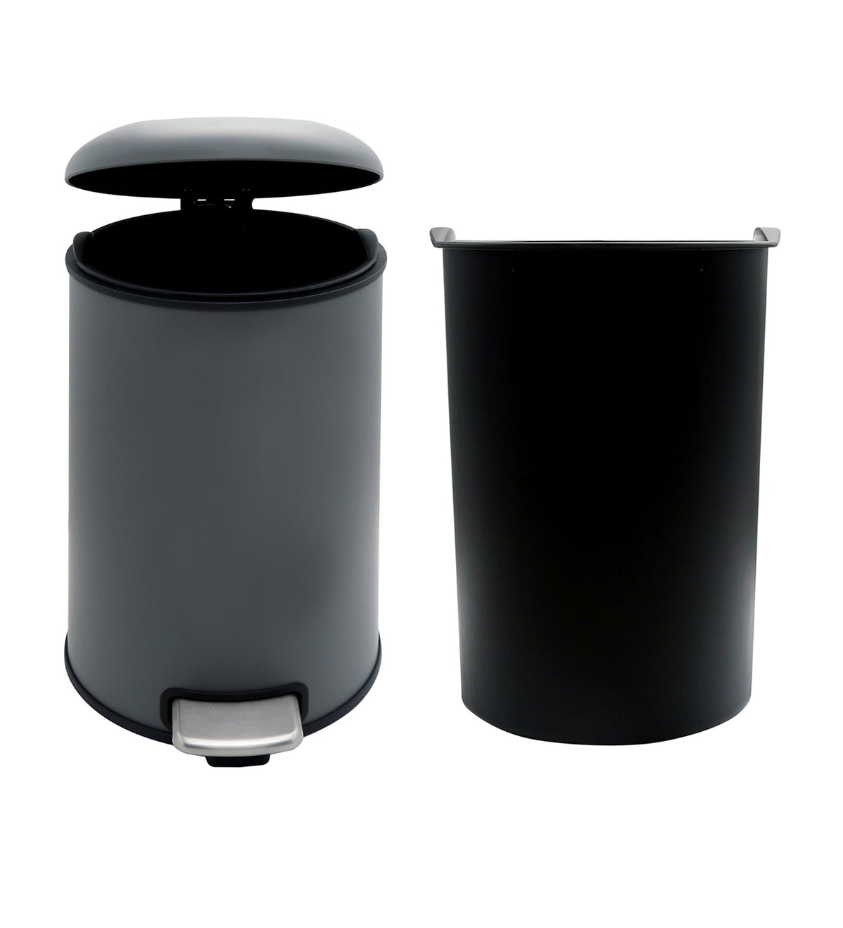 Stainless Steel Soft Close Step Bin 5 Litre Grey Pano