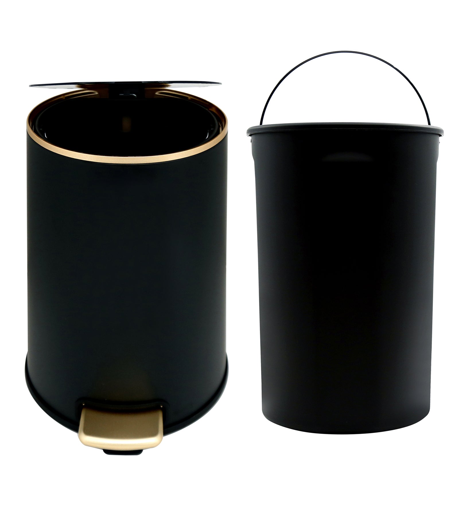Stainless Steel Soft Close Step Bin 8 Litre Black Pano