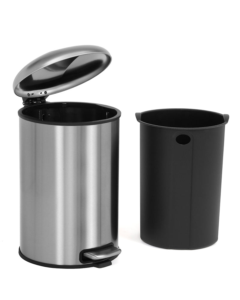 Levente Stainless Steel Soft Close Peddle Dustbins 12 Litre - Pano Pano