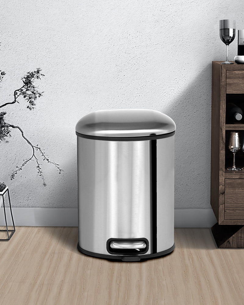 Levente Stainless Steel Soft Close Peddle Dustbins 5 Litre - Pano Pano