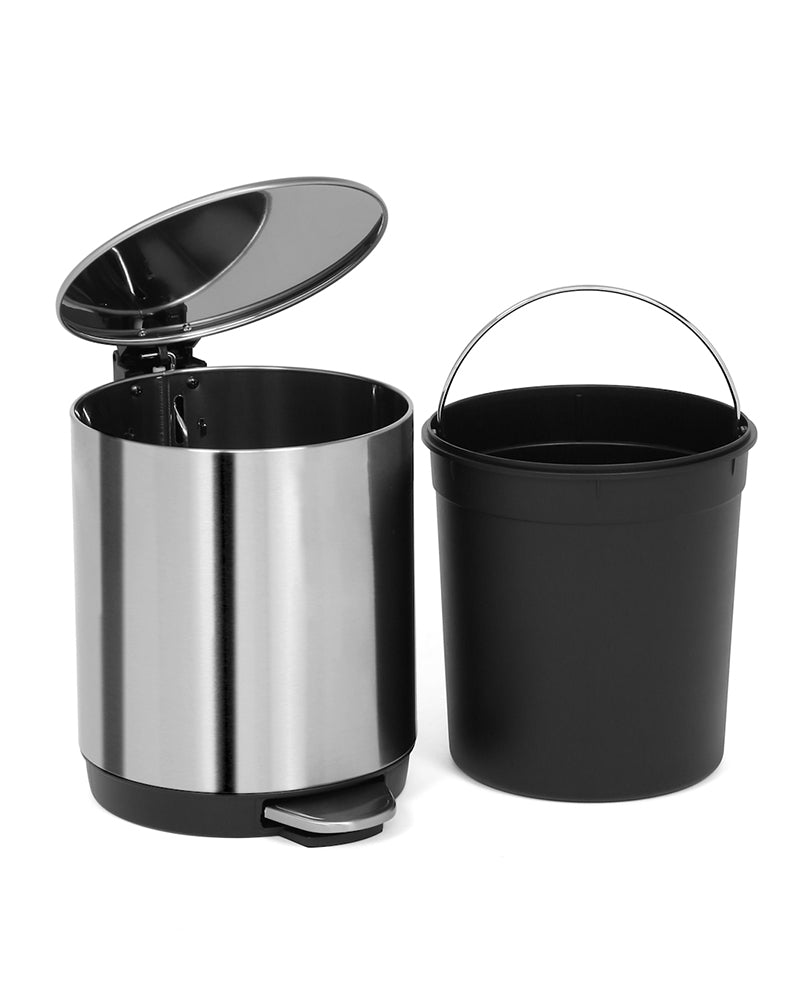 Vesta Stainless Steel Soft Close Peddle Dustbins 5 Litre - Pano Pano