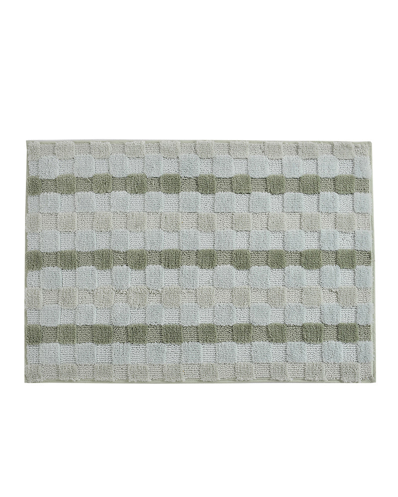 Blocks Microfiber Sage Anti Skid Bathmat - Pano Pano