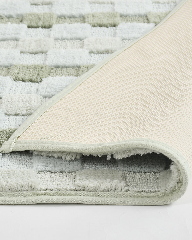 Blocks Microfiber Sage Anti Skid Bathmat - Pano Pano
