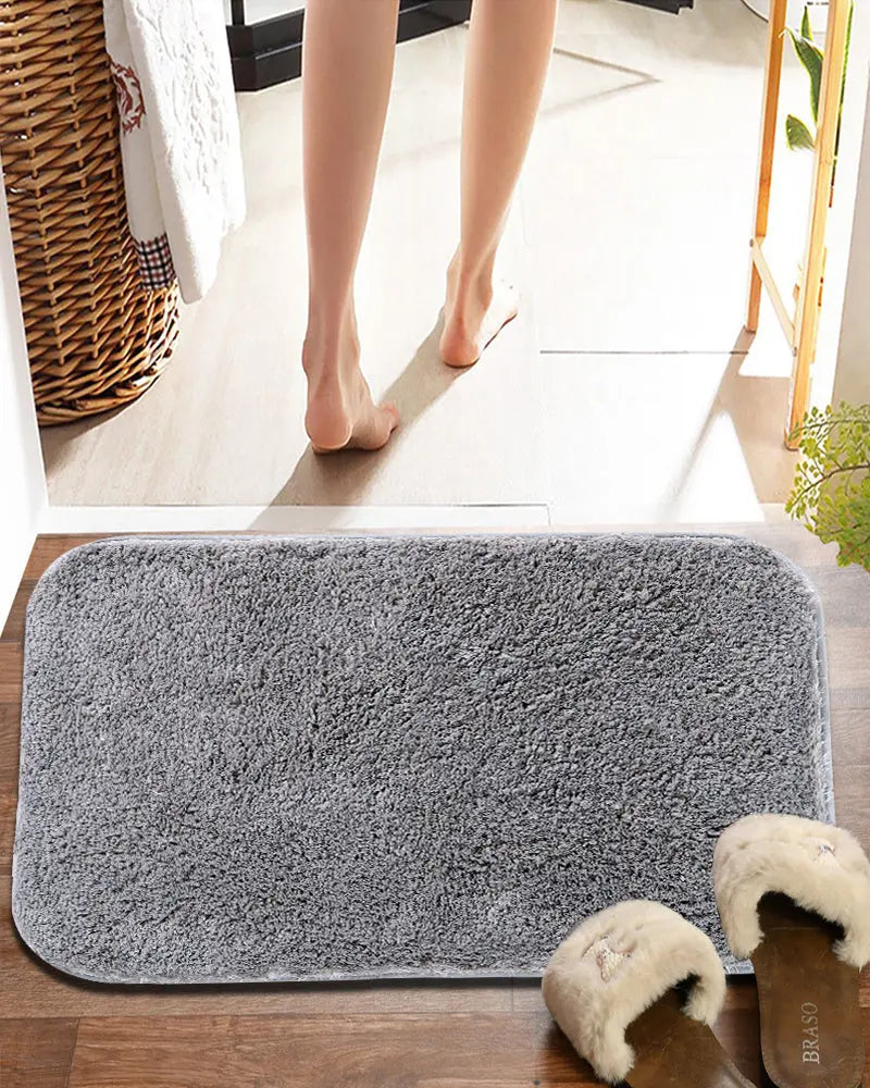 Sophia Anti Skid Super Cool Grey Absorbent Bathmat