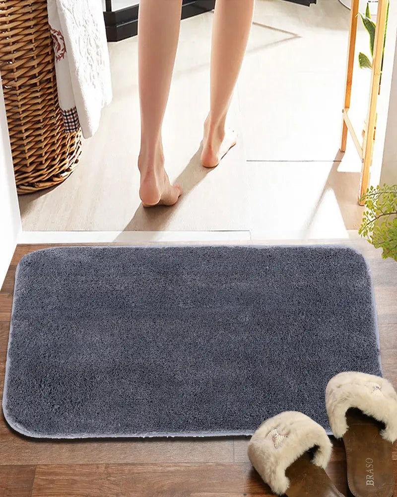 Sophia Anti Skid Super Grey Absorbent Bathmat