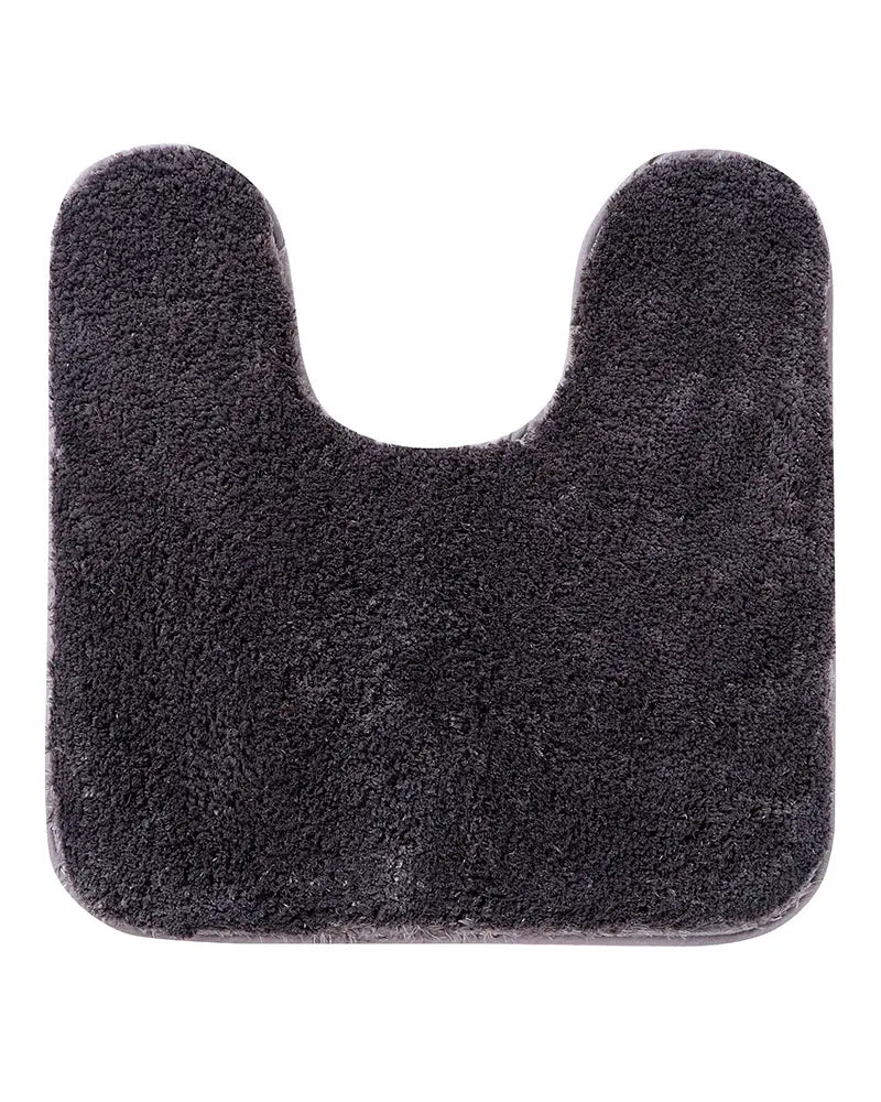 Sophia Anti Skid 2 Pcs Contour Bath Charcoal Rug