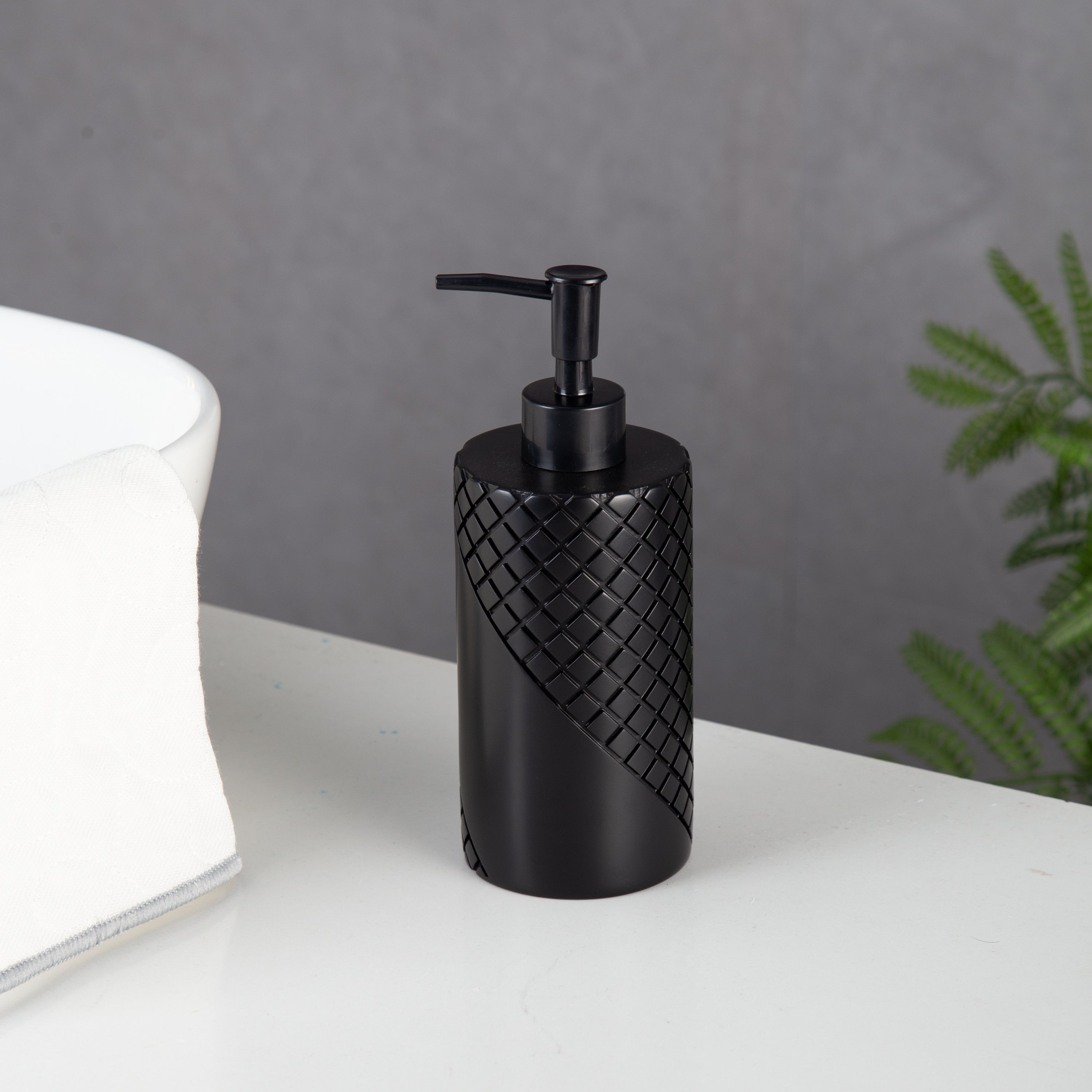Exclusive Polyresin Soap Dispenser for Handwash for Bathroom Black 1232 - Pano