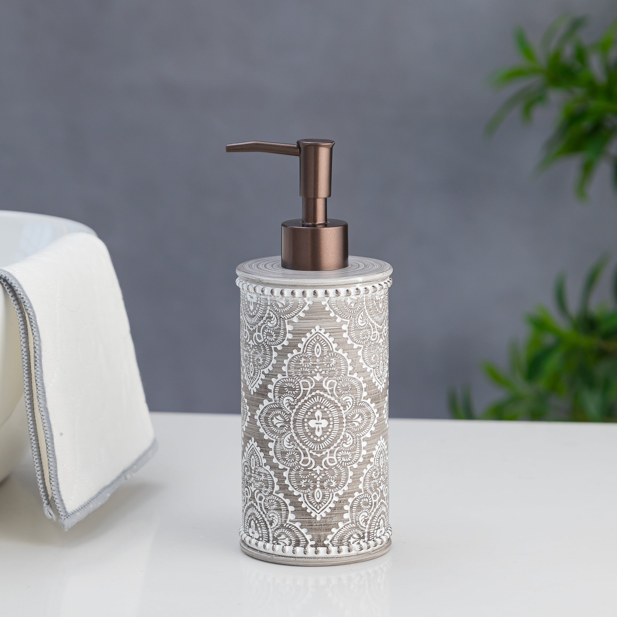 Exclusive Polyresin Soap Dispenser for Handwash for Bathroom Graphite - Pano