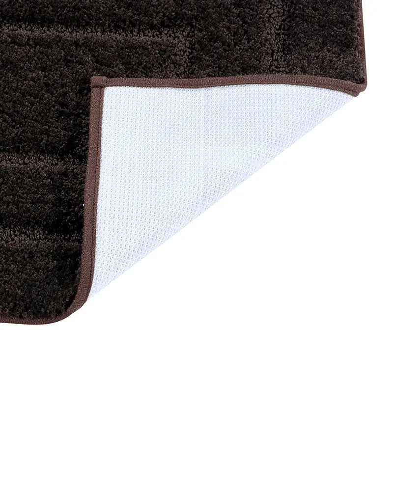 Triple Frame Anti Skid Super Soft Dk. Brown Bathmat