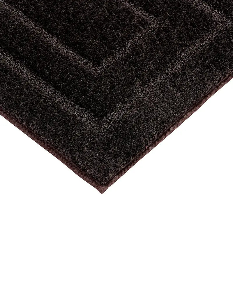Triple Frame Anti Skid Super Soft Dk. Brown Bathmat