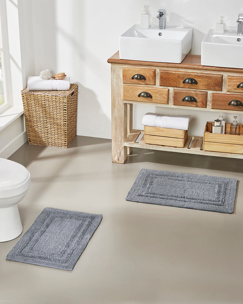 Double Race Track 100% Cotton Reversible Super Absorbent Bathmat Pano