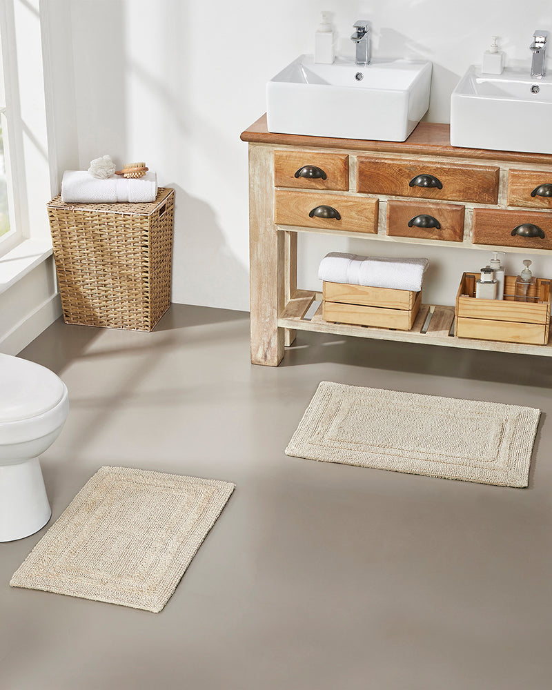 Double Race Track 100% Cotton Reversible Super Absorbent Bathmat Pano