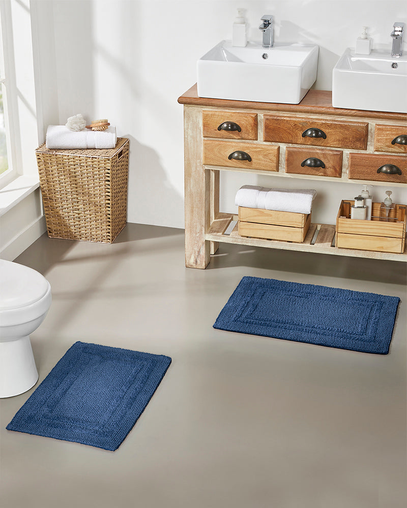 Double Race Track 100% Cotton Reversible Super Absorbent Bathmat Pano