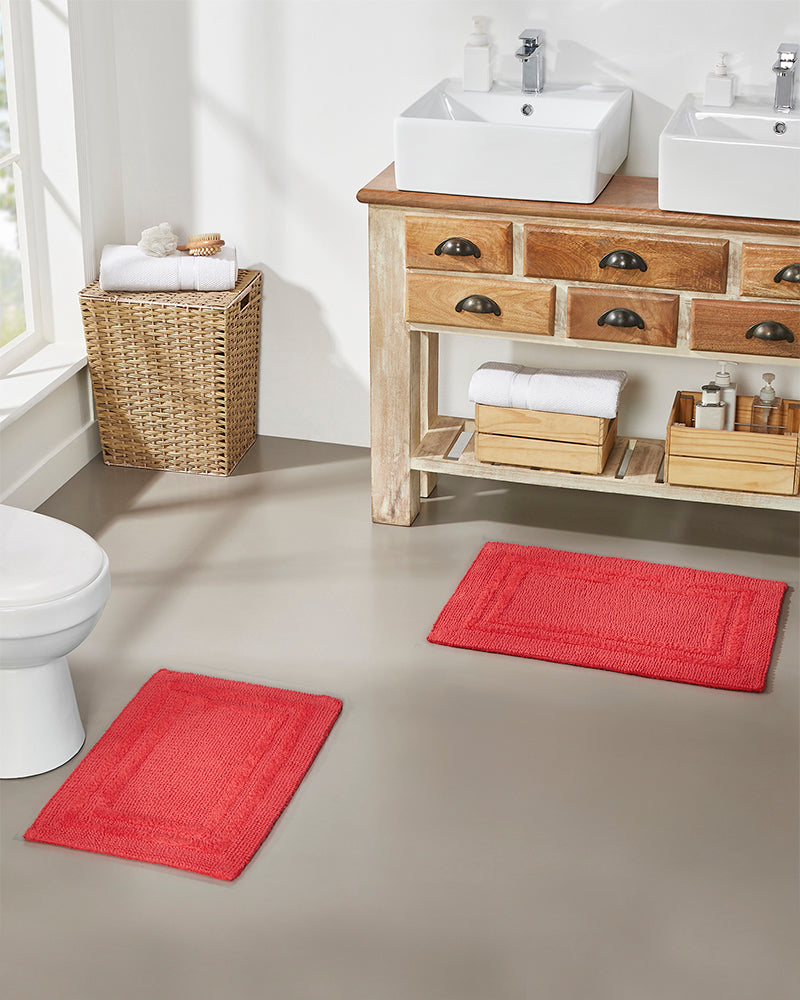 Double Race Track 100% Cotton Reversible Super Absorbent Bathmat Pano