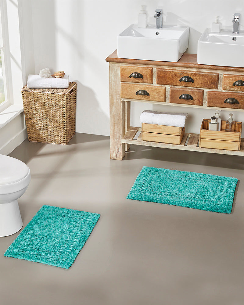 Double Race Track 100% Cotton Reversible Super Absorbent Bathmat Pano