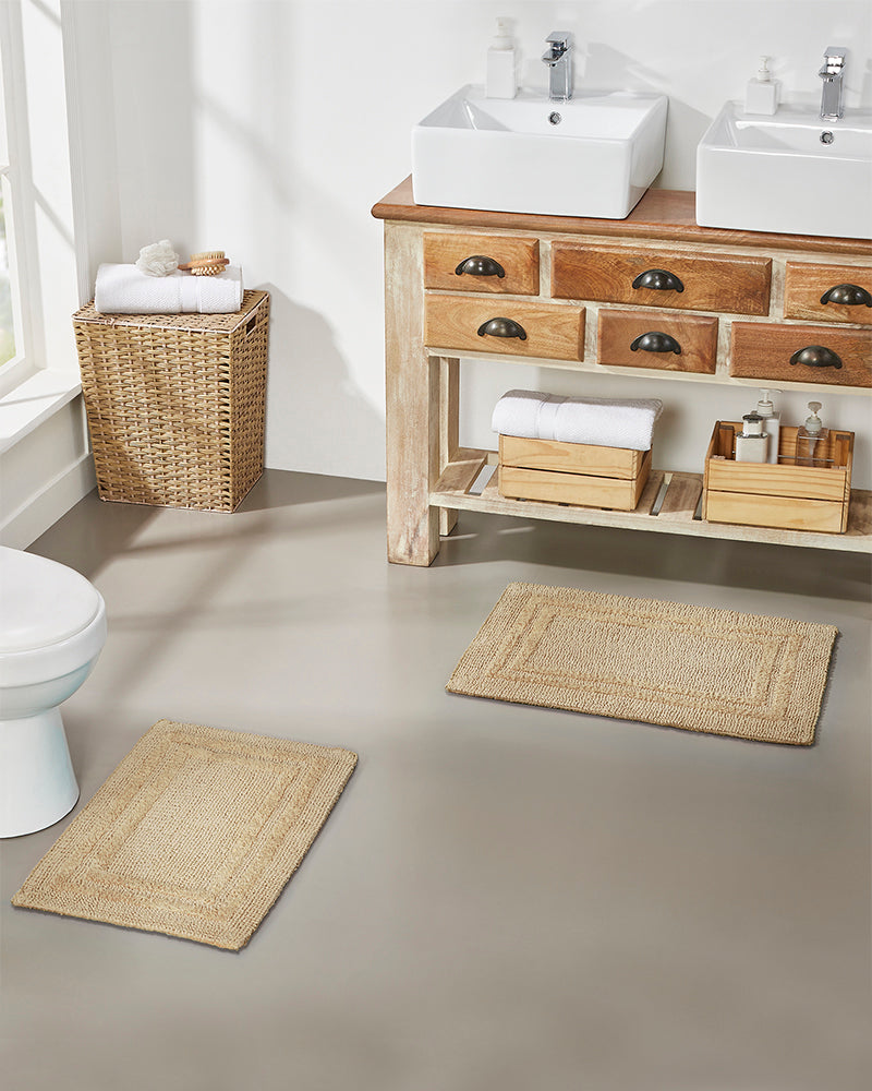 Double Race Track 100% Cotton Reversible Super Absorbent Bathmat Pano