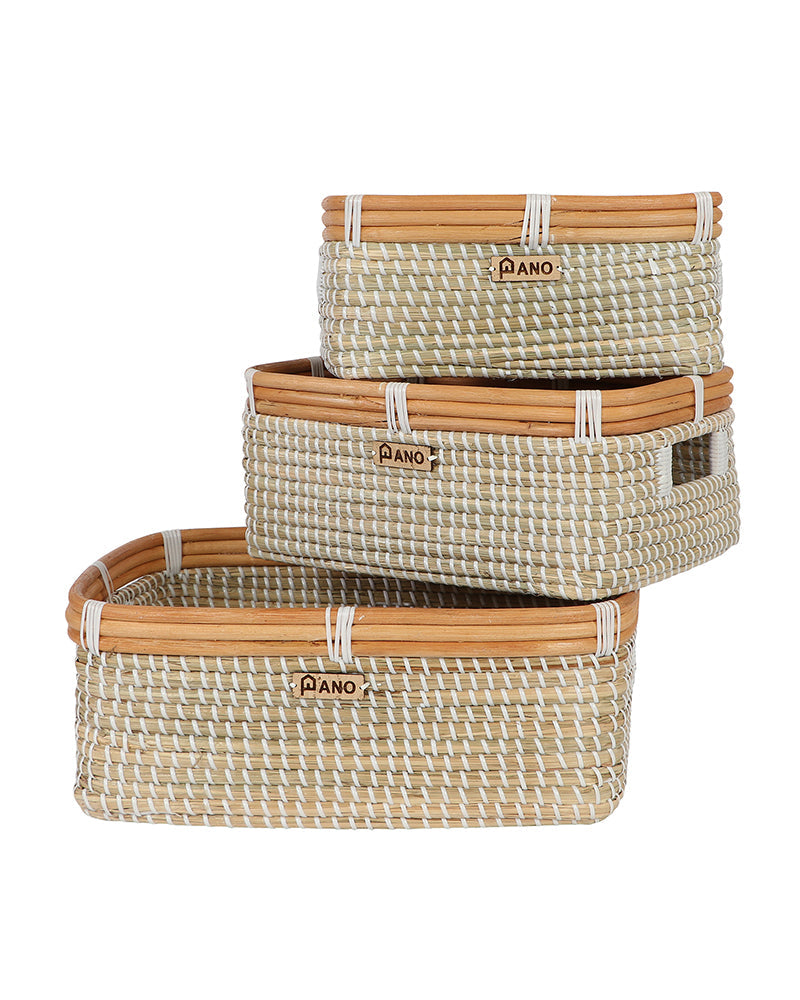 Essence Sea Grass Storage Basket Pano