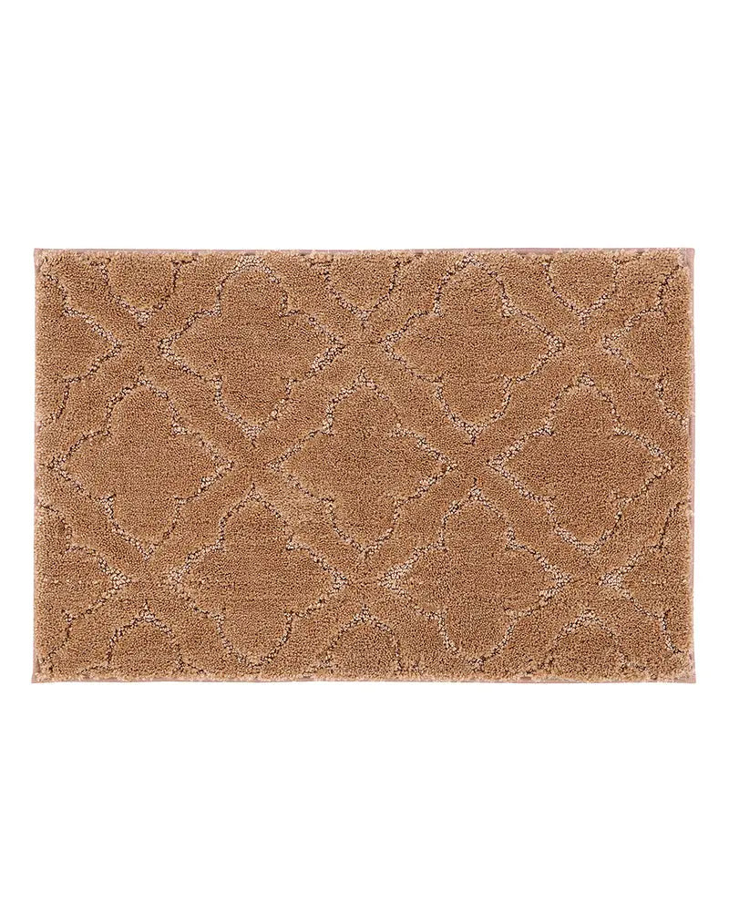 Flora Anti Skid Super Absorbent Beige Bathmat