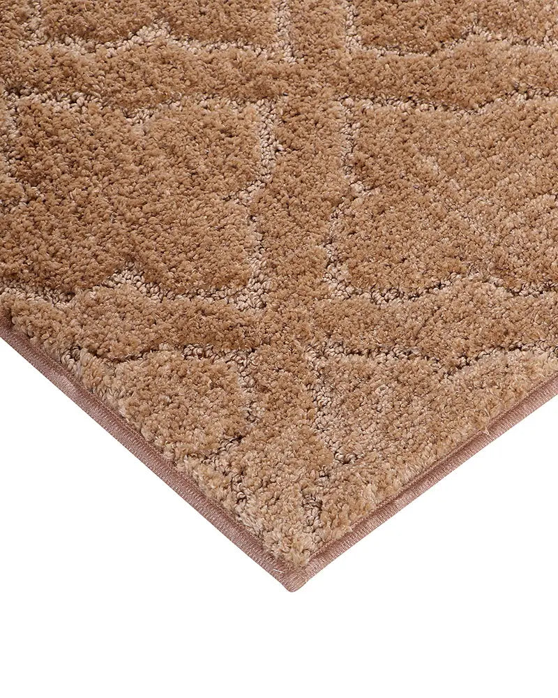 Flora Anti Skid Super Absorbent Beige Bathmat