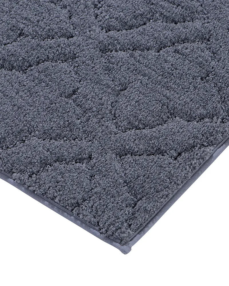 Flora Anti Skid Super Absorbent Charcoal Bathmat