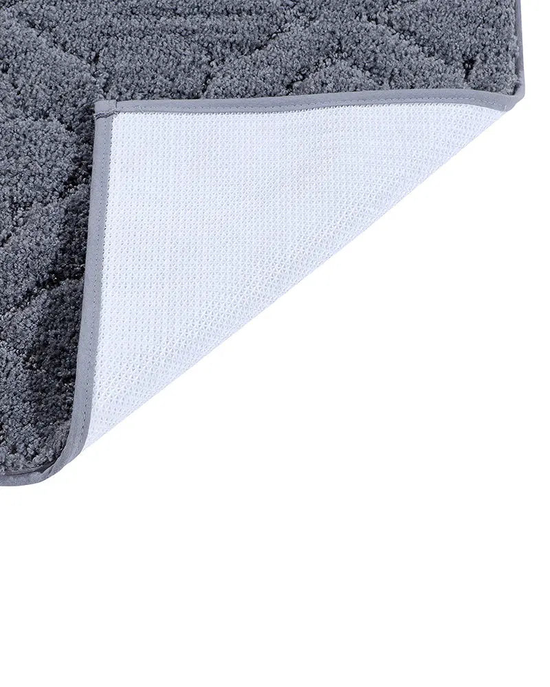 Flora Anti Skid Super Absorbent Charcoal Bathmat