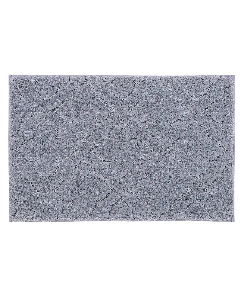 Flora Anti Skid Super Absorbent Silver Bathmat