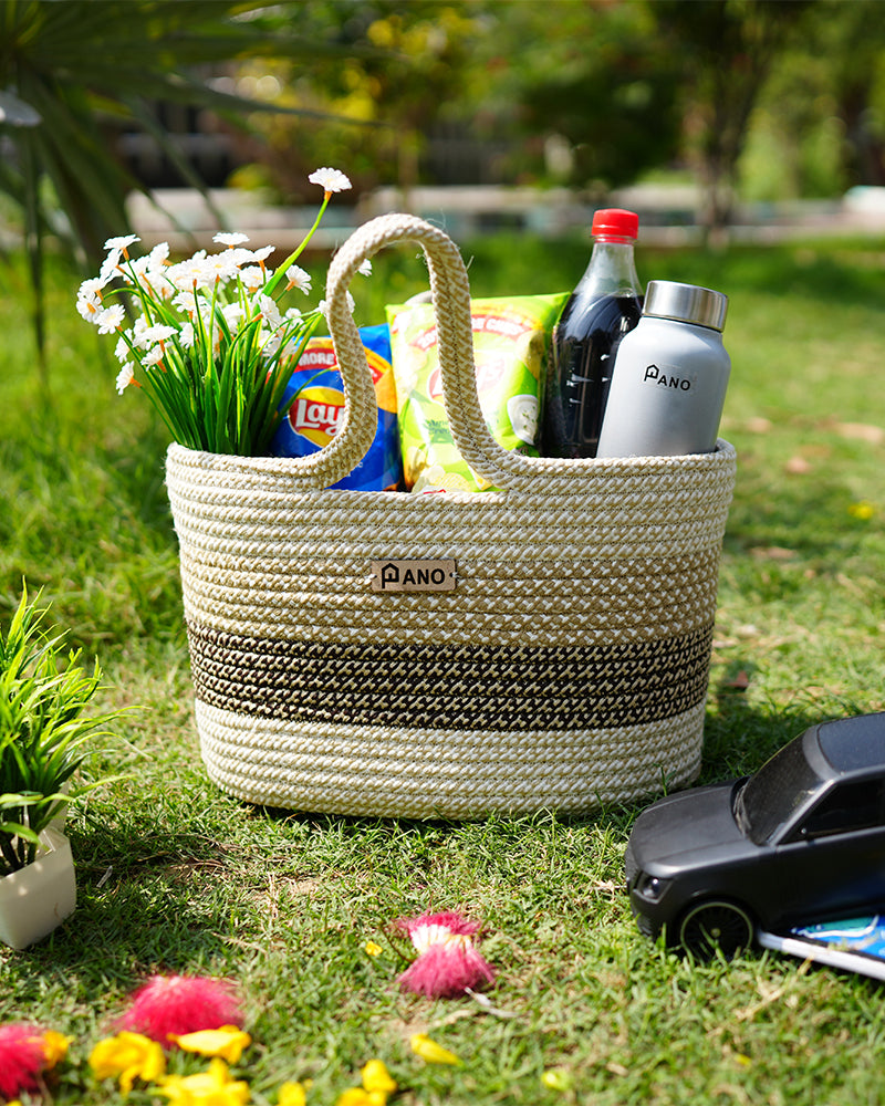 Fioris Multi Purpose Brown Tote Hand Basket