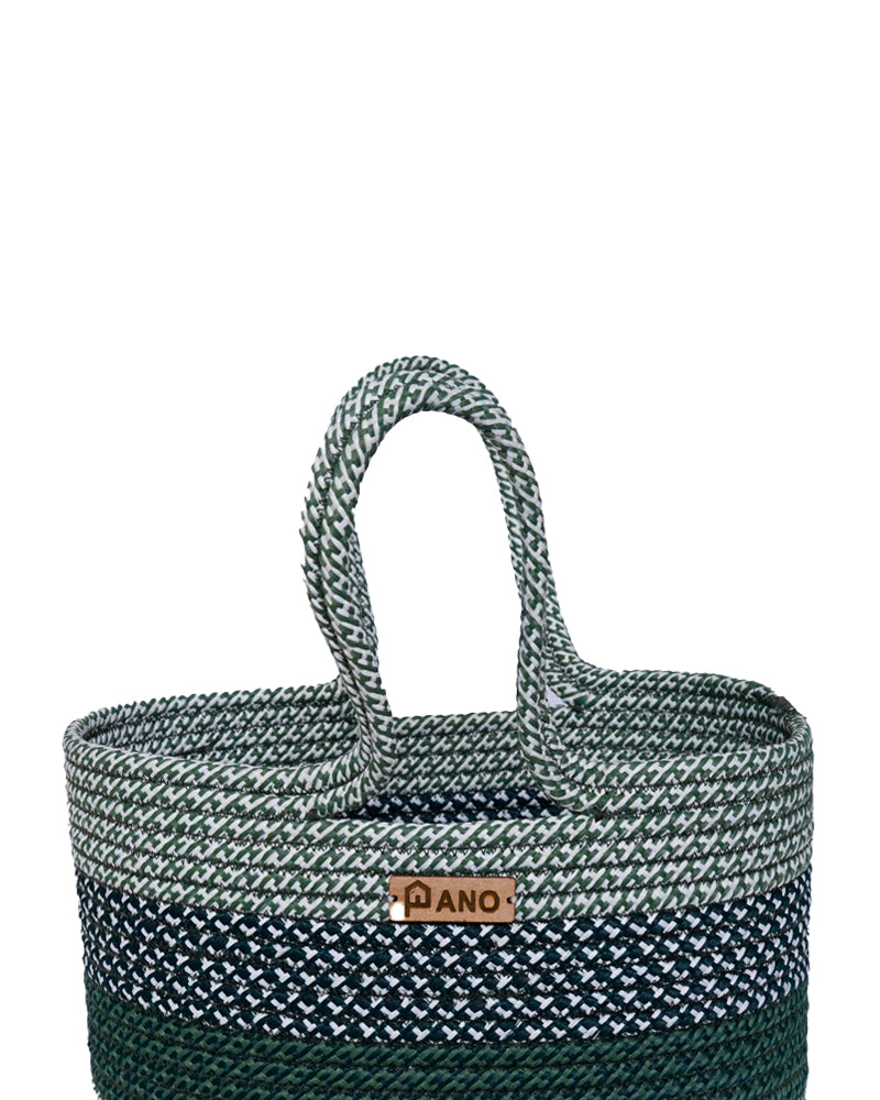 Fioris Multi Purpose Green Tote Hand Basket